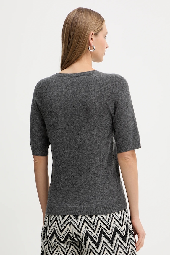 Oblečenie Vlnené tričko MM by Max Mara YEN 2526366198600 sivá