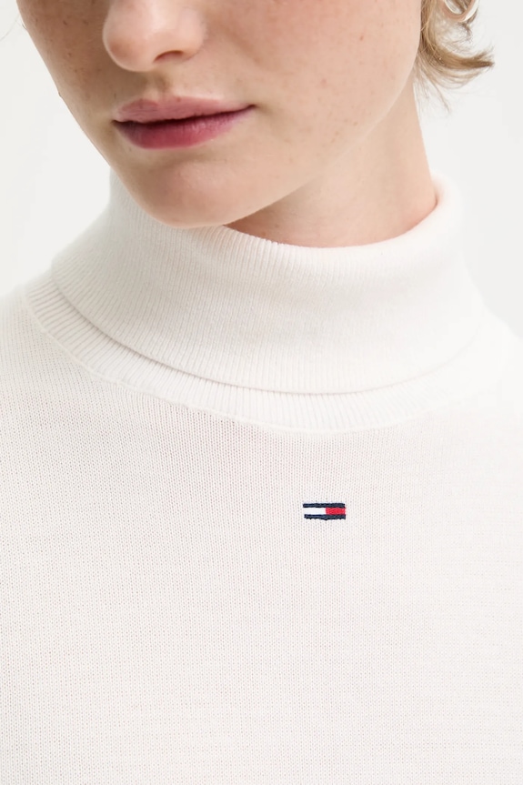 Tommy Jeans pulover de bumbac DW0DW21672 bej