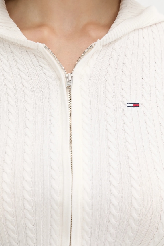 Kardigán Tommy Jeans DW0DW21673 béžová