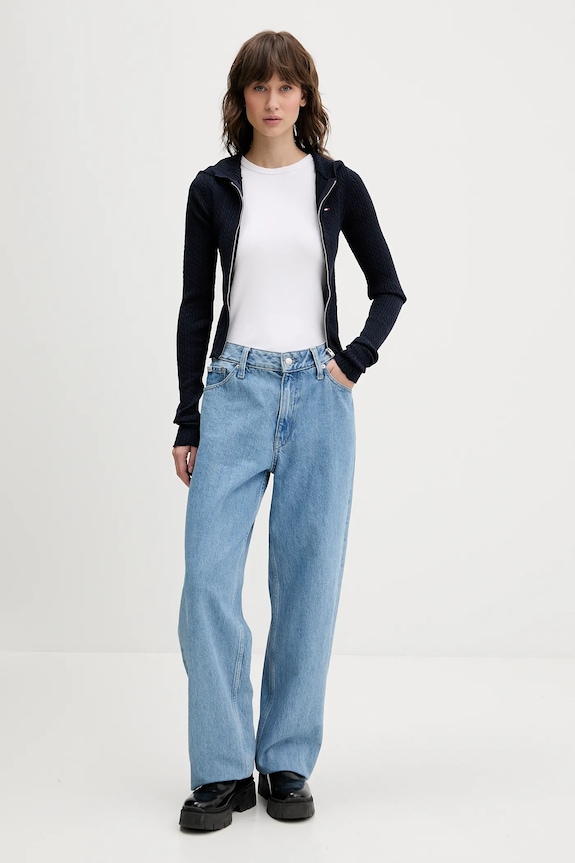 Tommy Jeans kardigan DW0DW21673 granatowy AW25