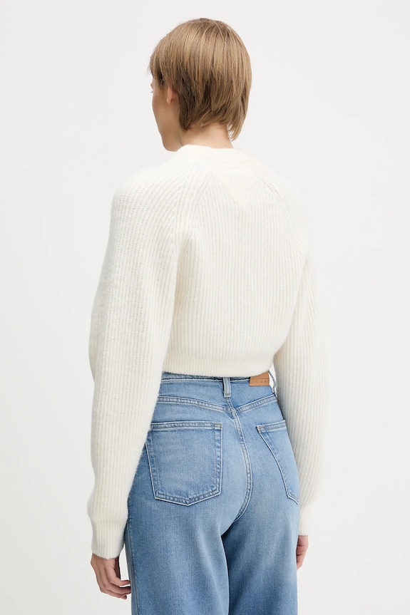 Oblečenie Sveter s prímesou vlny Tommy Jeans DW0DW21677 béžová
