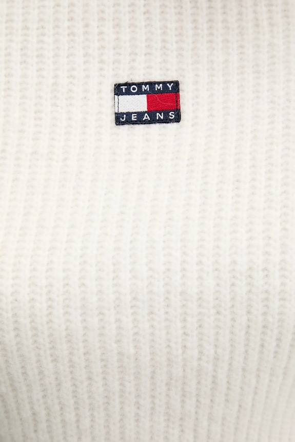Sveter s prímesou vlny Tommy Jeans DW0DW21677 béžová