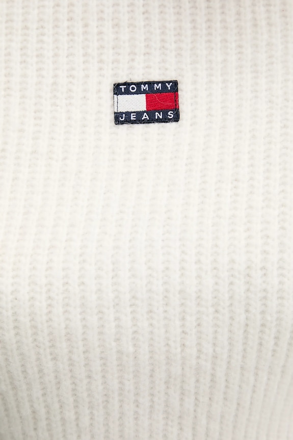 Sveter s prímesou vlny Tommy Jeans DW0DW21677 béžová