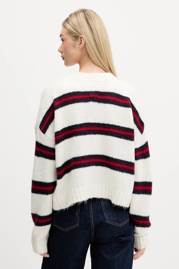 Oblečenie Kardigán s prímesou vlny Tommy Jeans DW0DW21678 béžová