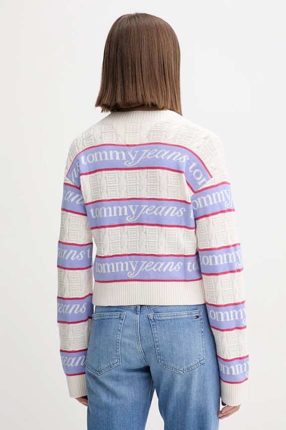 Oblačila Bombažen pulover Tommy Jeans DW0DW21682 bež