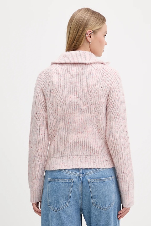 Odjeća Pulover s dodatkom vune Tommy Jeans DW0DW21686 roza