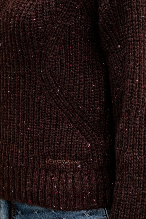 Tommy Jeans sweter z dodatkiem wełny DW0DW21686 brązowy