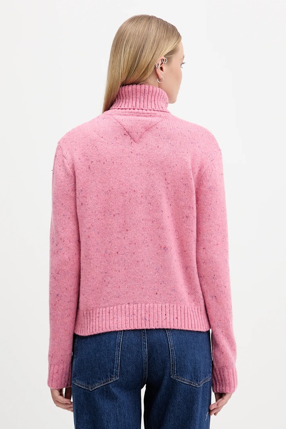 Pulover s dodatkom vune Tommy Jeans DW0DW21687 roza AW25