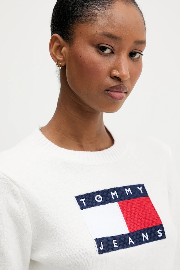 Sveter Tommy Jeans béžová DW0DW21690