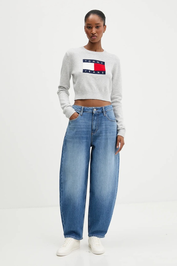 Sveter Tommy Jeans DW0DW21690 sivá AW25