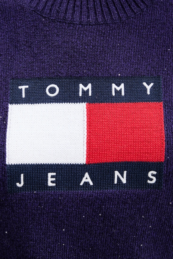 Sveter Tommy Jeans DW0DW21690 fialová