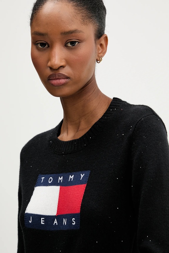Sveter Tommy Jeans čierna DW0DW21690