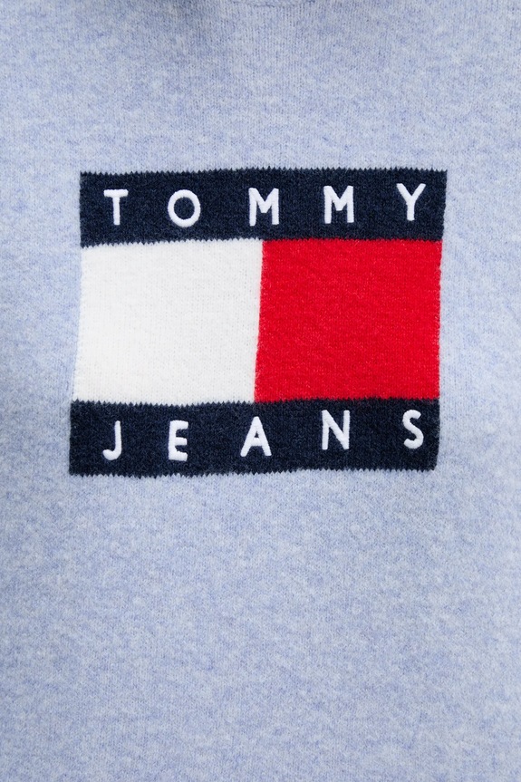 Tommy Jeans pulóver gyapjúkeverékből DW0DW21782 kék