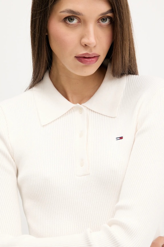 Πουλόβερ Tommy Jeans μπεζ DW0DW21829