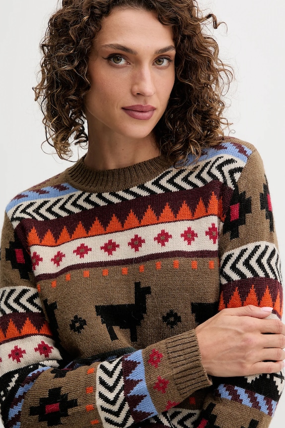 Weekend Max Mara pulóver alpaka gyapjú keverékből QUIRITE barna 2525366302600