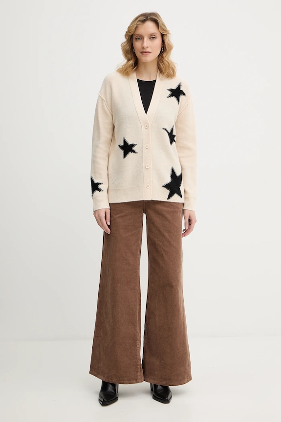 ZADIG&VOLTAIRE kasmír kardigán KWCA01626 bézs AW25