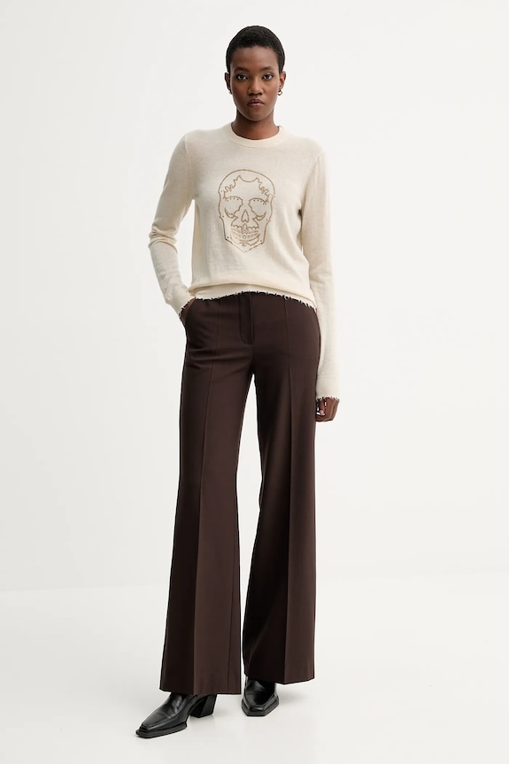 Kašmírový sveter ZADIG&VOLTAIRE KWSW02805 béžová AW25