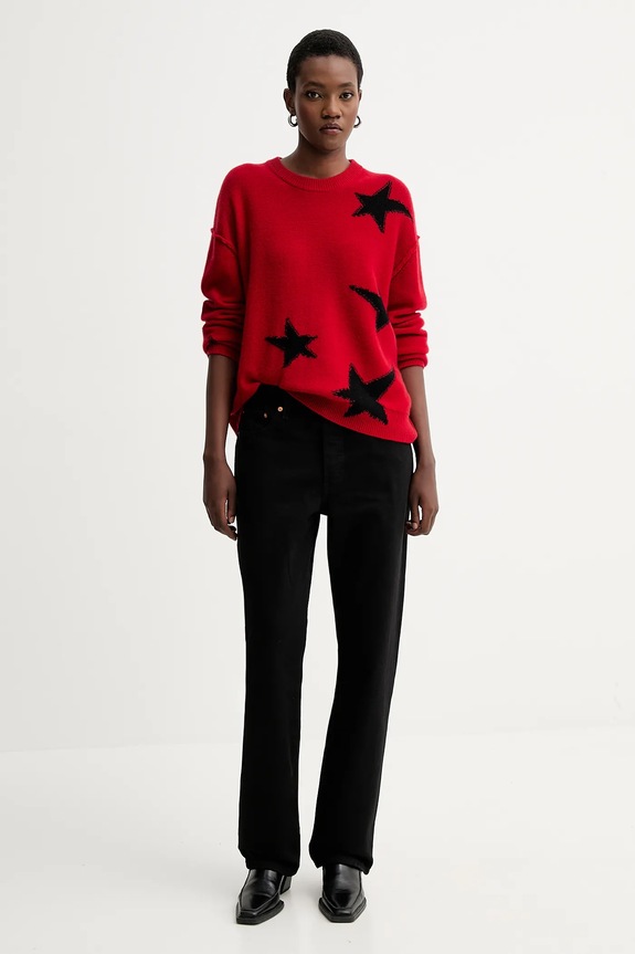 ZADIG&VOLTAIRE pulover de cașmir KWSW02844 rosu AW25