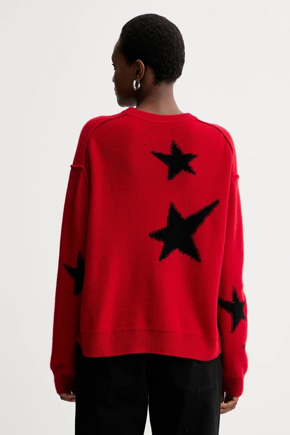 Îmbrăcăminte ZADIG&VOLTAIRE pulover de cașmir KWSW02844 rosu