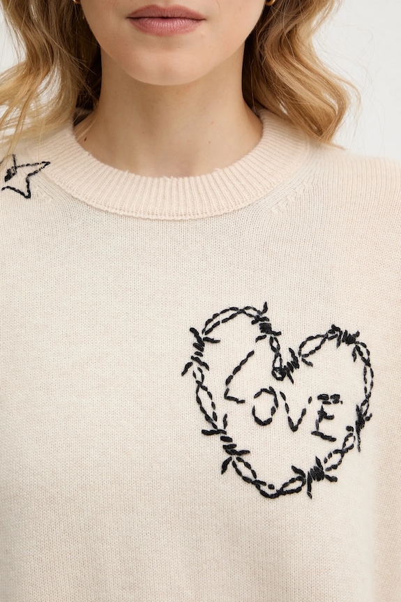 Kašmírový sveter ZADIG&VOLTAIRE KWSW02810 béžová