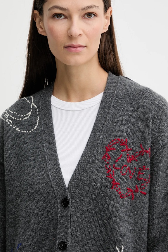 ZADIG&VOLTAIRE kasmír kardigán szürke KWCA01630
