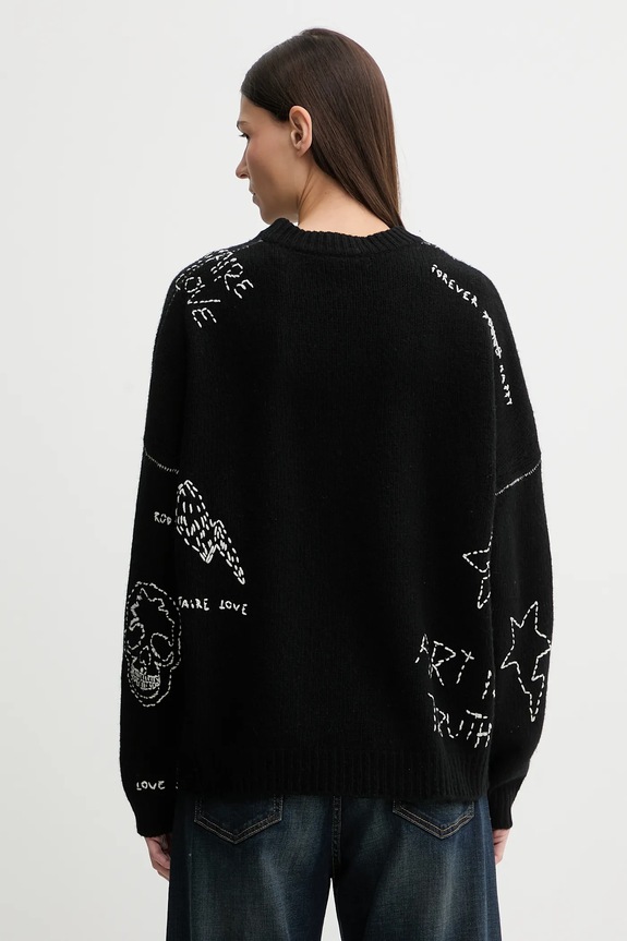 Oblečenie Vlnený sveter ZADIG&VOLTAIRE KWSW02902 čierna