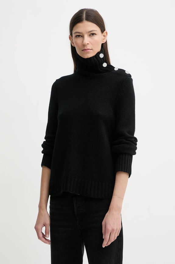 Kašmírový sveter ZADIG&VOLTAIRE vlna čierna KWSW02923