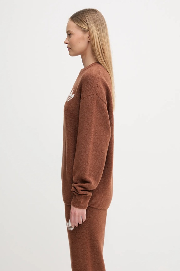 adidas Originals wool blend jumper Knitted Sweater KF2340 brown AW25