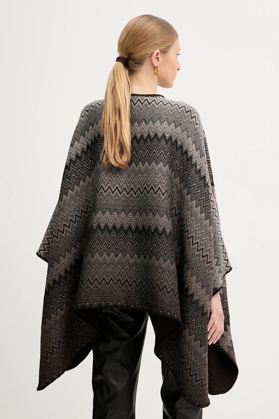 Oblečenie Vlnené pončo Missoni MA80WODA420 hnedá