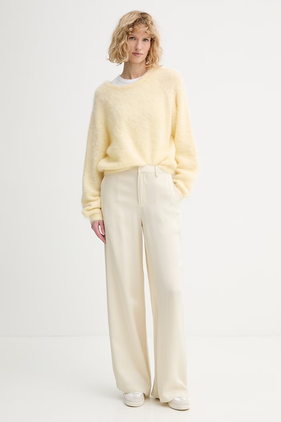 Μάλλινο πουλόβερ American Vintage NIB18A κίτρινο SS26