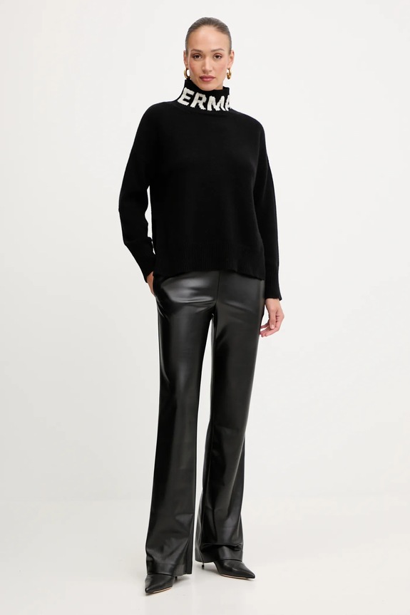 ERMANNO Firenze sweter wełniany 57TM027EO1 czarny AW25