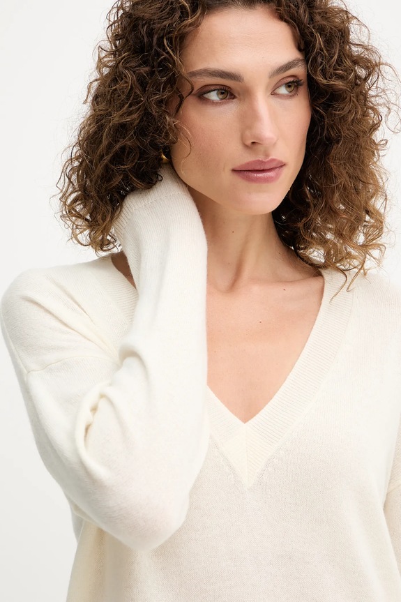 ERMANNO Firenze sweter wełniany beżowy 57TM049E55