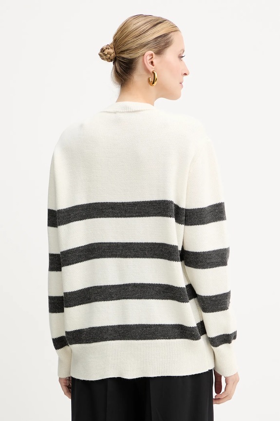 Odzież ERMANNO Firenze sweter wełniany 57TM066EA5AP beżowy
