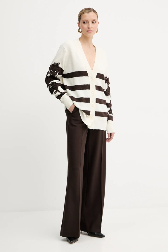ERMANNO Firenze cardigan din amestec de lână 57TN044EA5 bej AW25