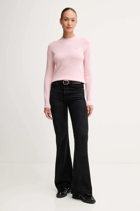 Lacoste sweter wełniany AF4160 różowy SS26