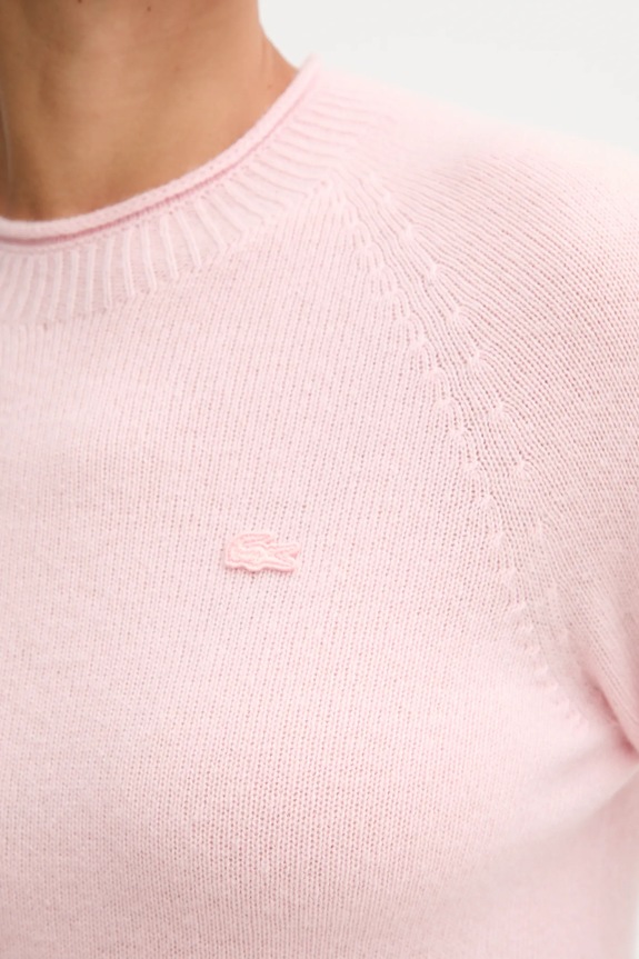 Lacoste sweter wełniany AF4160 różowy