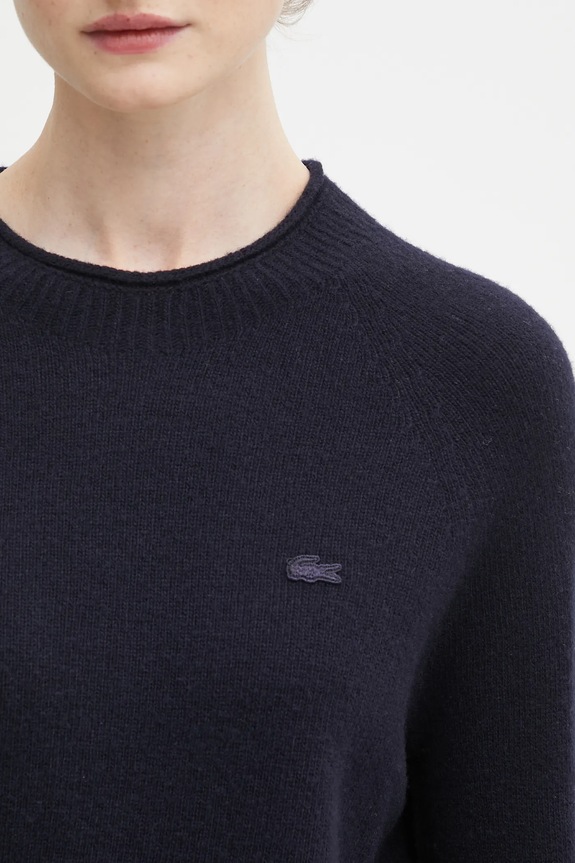 Μάλλινο πουλόβερ Lacoste σκούρο μπλε AF4160