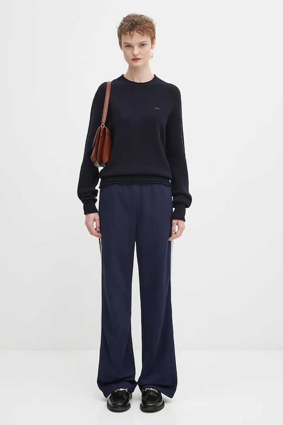 Μάλλινο πουλόβερ Lacoste AF4160 σκούρο μπλε