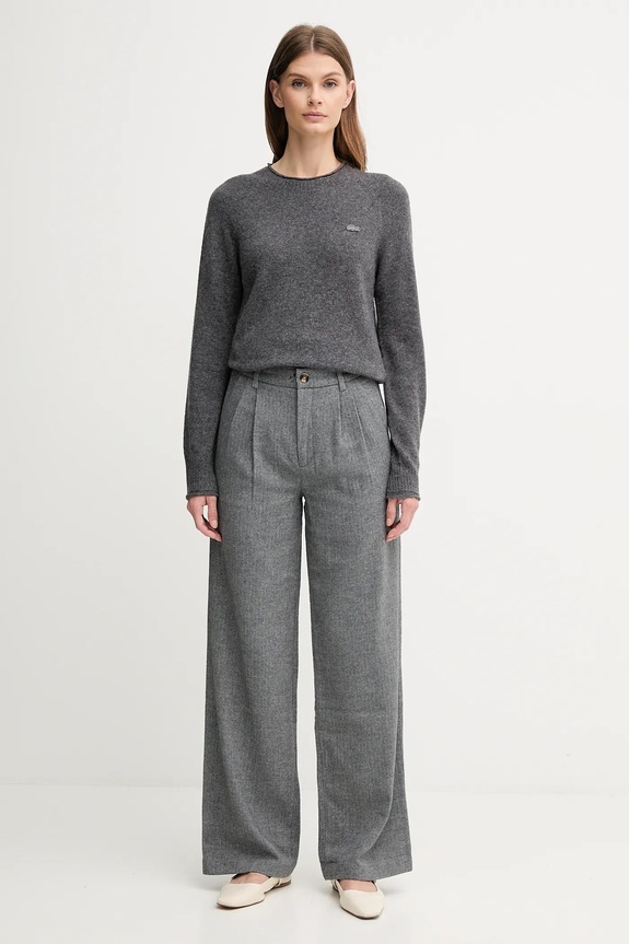 Lacoste sweter wełniany AF4160 szary SS26