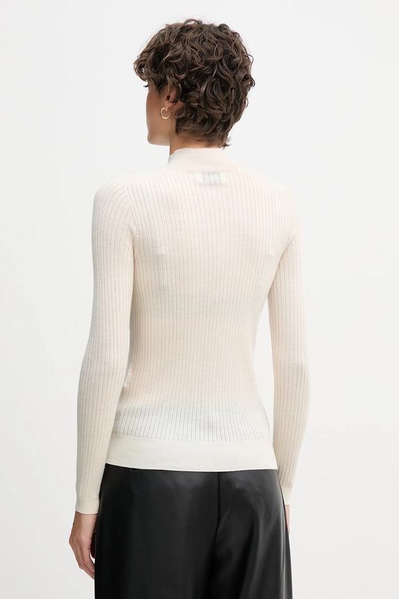 Odzież Lacoste sweter wełniany AF4189 beżowy