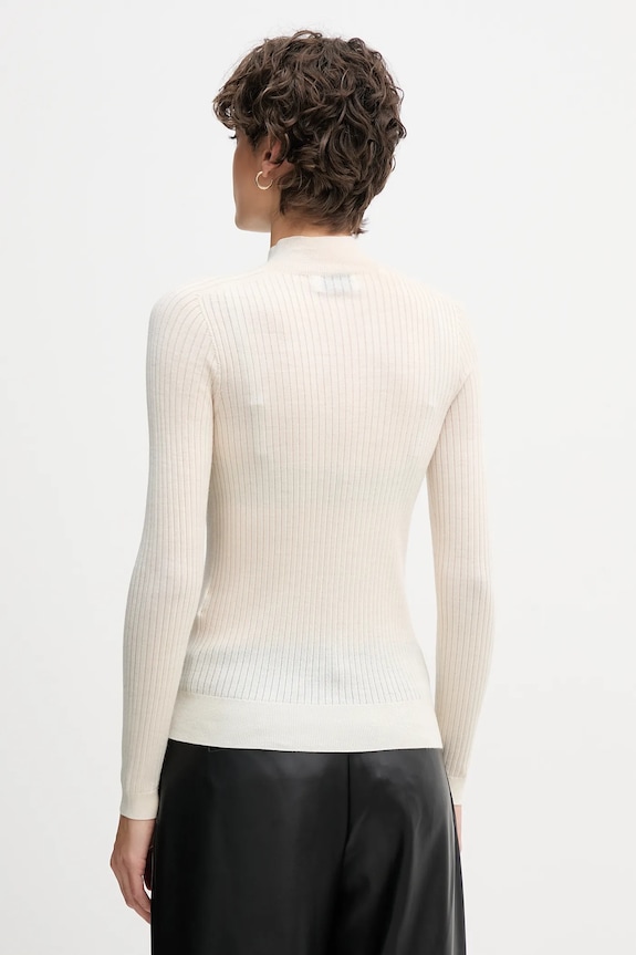 Odzież Lacoste sweter wełniany AF4189 beżowy