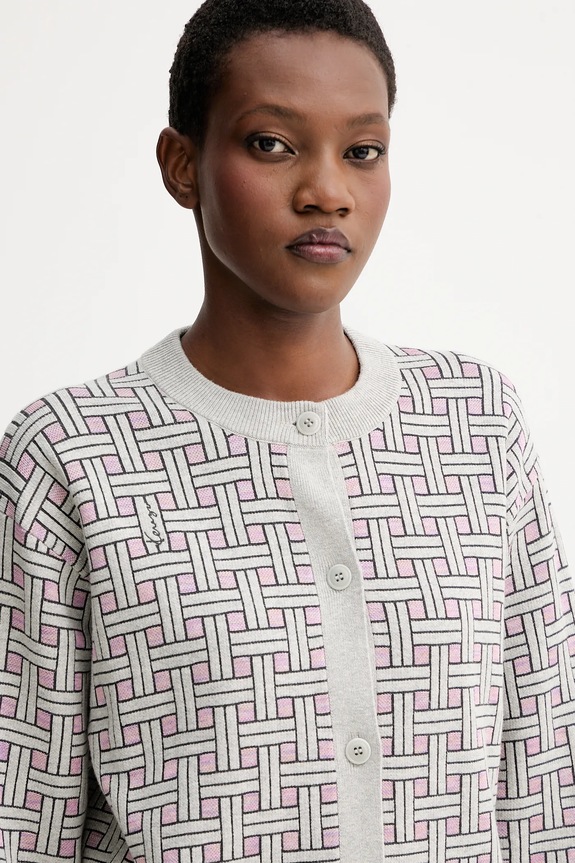 Kenzo cardigan din amestec de lână gri FF62CA7033CQ