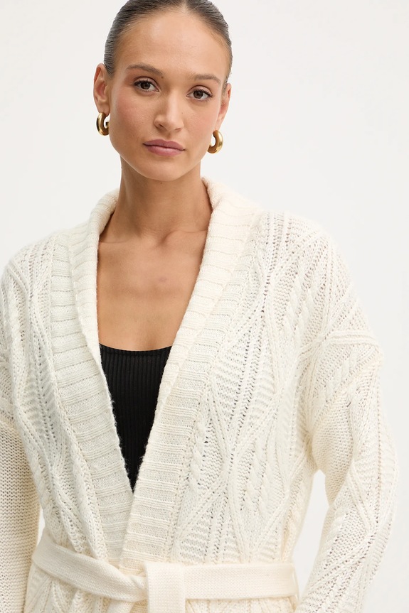 Guess kardigan z dodatkiem wełny NATHALIE beżowy W5BR76.Z4152