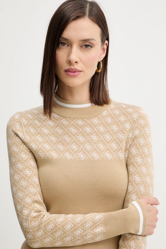 Odzież Guess sweter z dodatkiem wełny AUBREY W5BR24.Z3JD2 beżowy