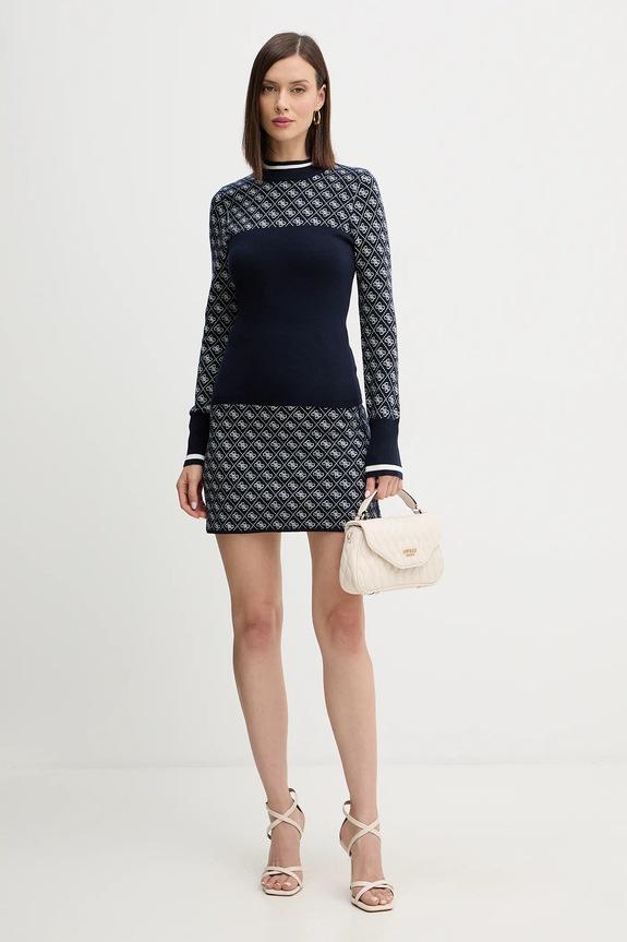 Guess sweter z dodatkiem wełny AUBREY W5BR24.Z3JD2 granatowy AW25