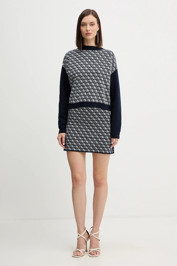 Guess pulover din amestec de lână AUBREY W5BR23.Z3JD2 bleumarin AW25