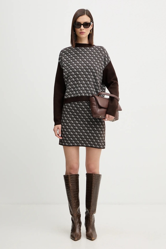 Guess sweter z domieszką wełny AUBREY W5BR23.Z3JD2 brązowy AW25