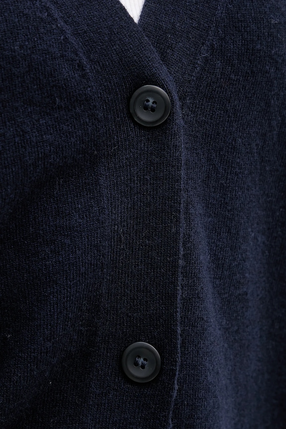 Kardigan s dodatkom vune Sisley 102HM602Q mornarsko plava