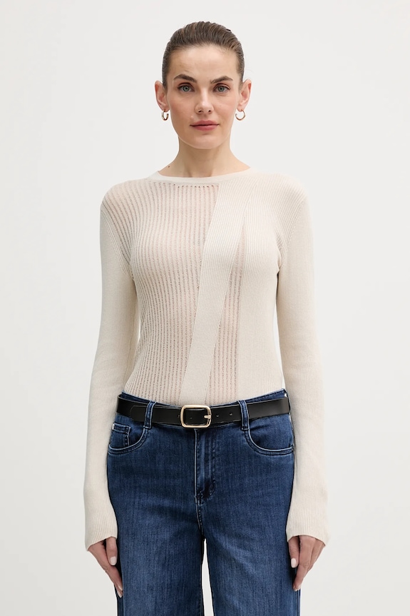 Sisley pulover de bumbac subtiri bej 10C1L106M
