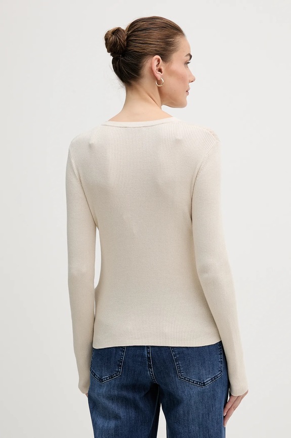 Îmbrăcăminte Sisley pulover de bumbac 10C1L106M bej